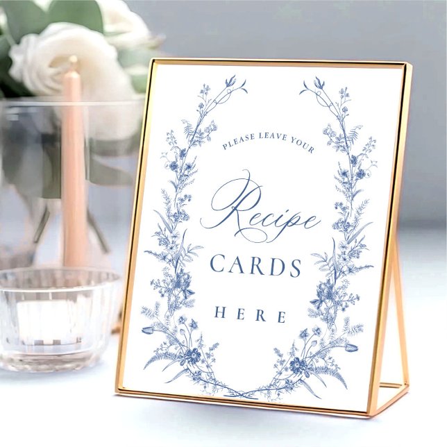 Póster Cartas de recetas del Jardín Francés Azul y Dusty  (Subido por el creador)