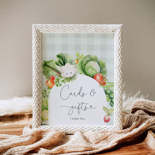 Póster Cartas de verduras y regalos locales