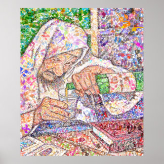 Póster Cartas en hebreo de Baba Sali