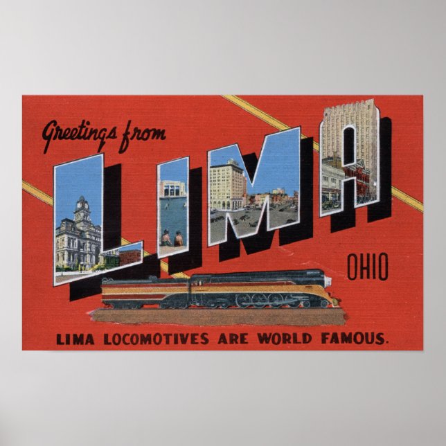 Póster Cartas grandes - Las locomotoras de Lima son mundi (Frente)
