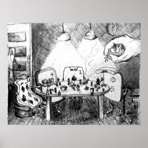 Póster Cartas jugando a personas