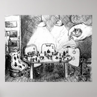 Póster Cartas jugando a personas