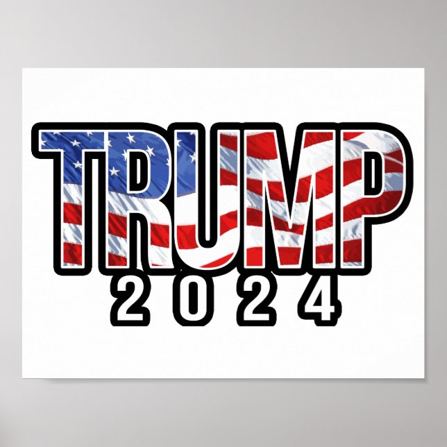 Póster Cartas patrióticas por bloques de Trump 2024 (Frente)