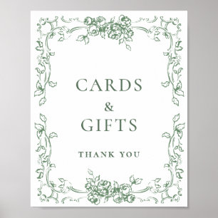 Póster Cartas verdes y regalos de la organización renacen