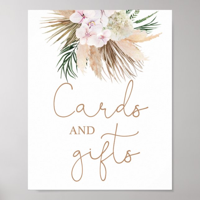 Póster Cartas y letreros de regalo de la moda Boho (Frente)