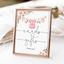 Póster Cartas y letreros de regalo para la niña