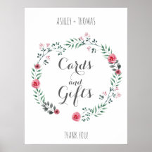 Cartas y regalos Boda caligrafía floral