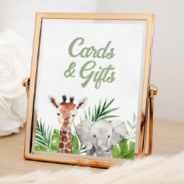 Póster Cartas y regalos de animales de Safari