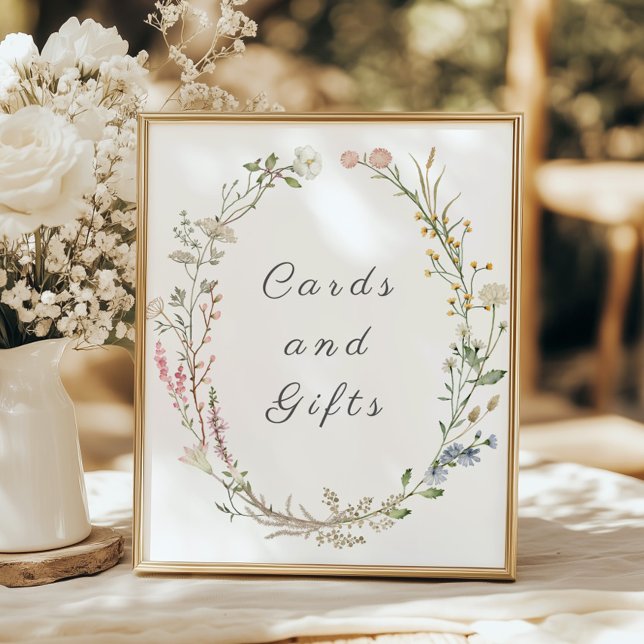 Póster Cartas y regalos de Boda floral de flores silvestr (Subido por el creador)