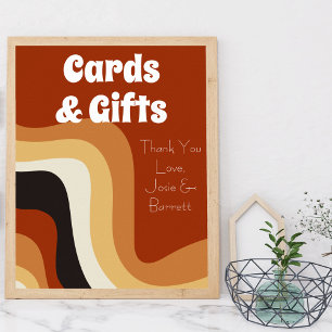 Póster Cartas y regalos de boda Groovy Boho de los años 7