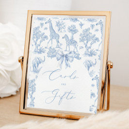 Póster Cartas y regalos franceses de Toile de Jouy Safari