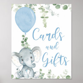 Póster Cartas y regalos globos elefantes señas de ducha d