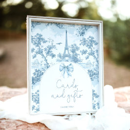 Póster Cartas y regalos parisinos de Toile de Jouy Bonjou