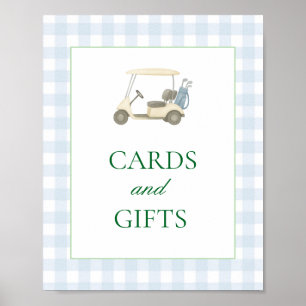 Póster Cartas y regalos Rótulo Tema del golf
