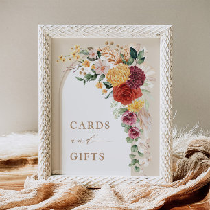 Póster Cartas y regalos rústicos Rótulo tropical de Boho