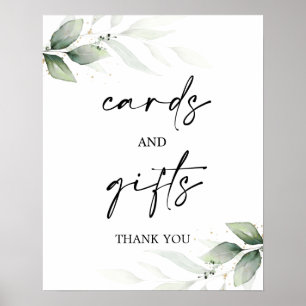 Póster Cartas y regalos simple signo de vegetación