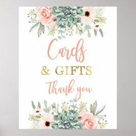 Póster Cartas y regalos succuladores de signo