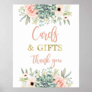 Póster Cartas y regalos succuladores de signo