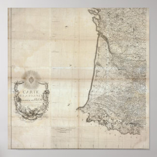 Póster Carte de la France SO
