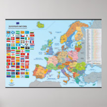 Carte des nations d'Europe (multilingue)