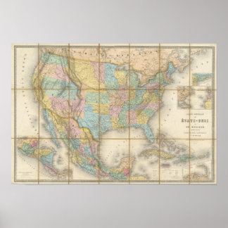 Póster Carte Generale Des Etats