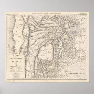 Póster Carte, provincias de Salta en Jujuy
