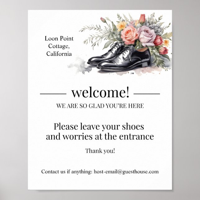 Póster Cartel Airbnb personalizado de bienvenida (Frente)