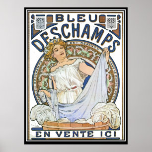 Póster Cartel Antiguo Alphonse Mucha Anuncio