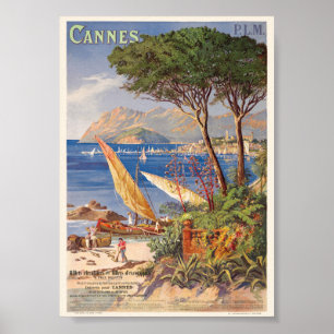 Póster Cartel antiguo de Cannes Francia 1900