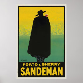 Póster Cartel antiguo de comida y bebida Porto Sherry