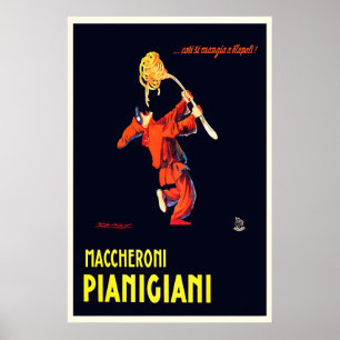 Póster Cartel Antiguo Maccheroni Pianigiani de Achille
