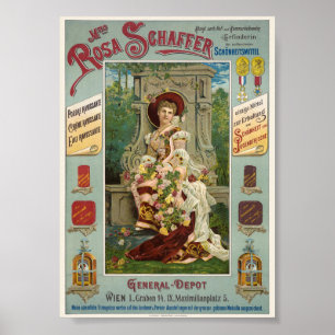 Póster Cartel antiguo Madame Rose Schaffer Austria Años 1