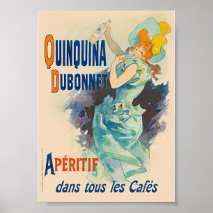 Póster Cartel Antiguo Quinquina Dubonnet Apéritif 1895