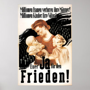 Póster Cartel Antinazi Alemania Oriental Millones perdido
