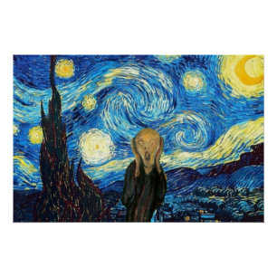 Póster Cartel brillante de Grito de Noche Estrellada