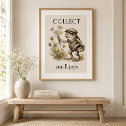 Póster Cartel Brillante de Rana «Colecciona Pequeñas Aleg