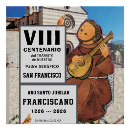 Póster Cartel brillante de San Francisco de Asís
