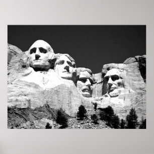 Póster Cartel BW de la TA Rushmore