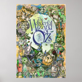 Póster CARTEL CLÁSICO DE EL MAGO DE OZ - todos los person