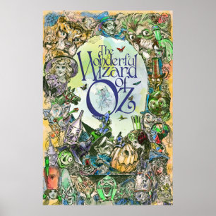 Póster CARTEL CLÁSICO DE EL MAGO DE OZ - todos los person