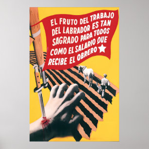 Póster Cartel Comunista de la Guerra Civil Española El fr