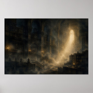 Póster Cartel de 霧の古書館 — KŌAN (Paisaje)