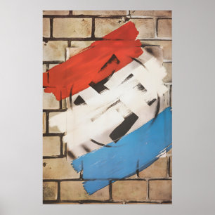 Póster Cartel de 1945 celebrando la liberación de Francia