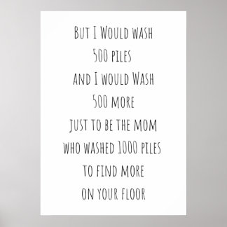 Póster Cartel de 500 pilas de ropa