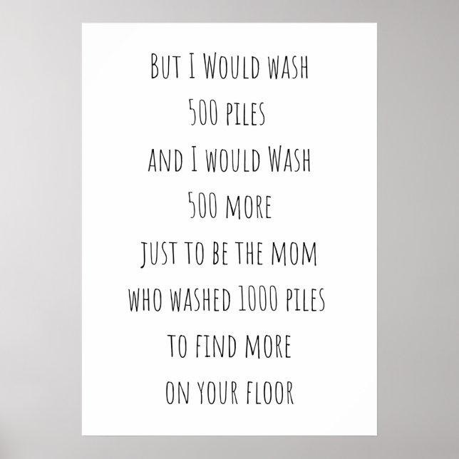 Póster Cartel de 500 pilas de ropa (Frente)