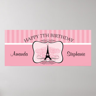 Póster Cartel de 7 cumpleaños del carrusel de París