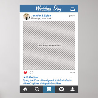 Póster Cartel de accesorio para cabina de fotos con marco