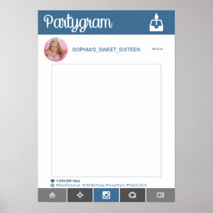 Póster Cartel de accesorio para fiesta de Instagram Cabin
