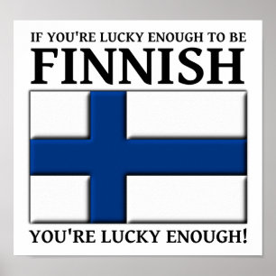 Póster Cartel de Afortunado de ser finlandés