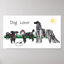 Póster Cartel de amante de perros
